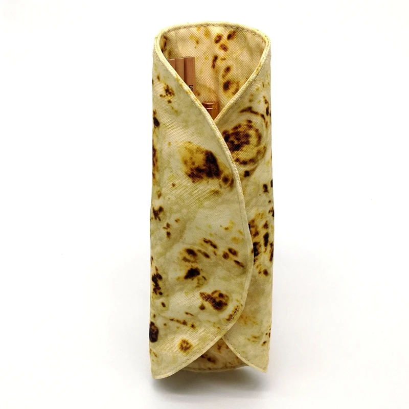 

Stationery Pencil Bags Stationery Collection Bag the Latest Imitation Pancake Pizza Tool Rolled Collection Bag