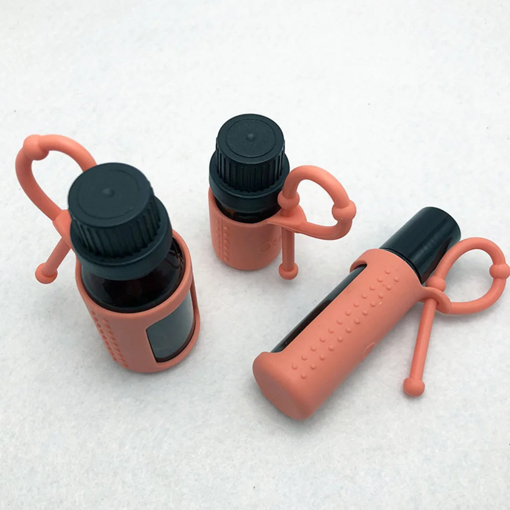 

6pcs 15ml Roller Bottle Holder Silicone Essential Oil Carrying Case Protective Cover