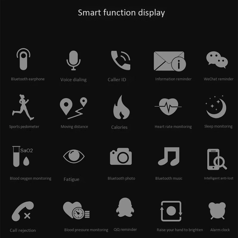 

ligent Bracelet Heart Rate Blood Oxygen Blood Pressure Bluetooth Call Two in One Bracelet Exercise Dual System