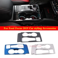 stainless for ford focus mk4 2019 2020 gear shift box center control panel cover sticker trim strip car styling accessories