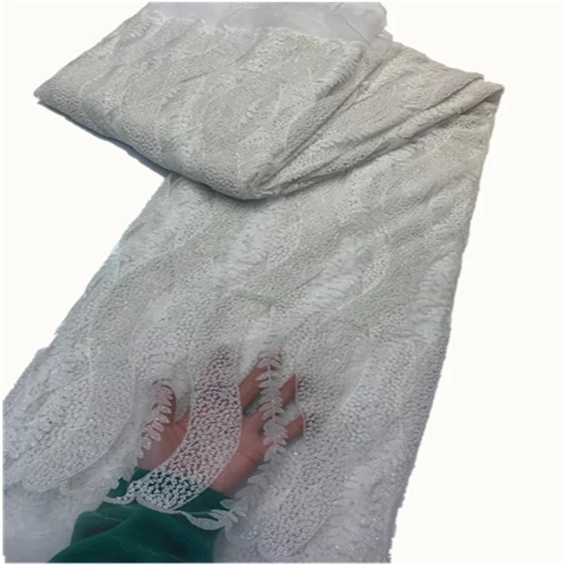 Африканская Тюлевая кружевная ткань с блестками белая 2020 зеленая новейшая