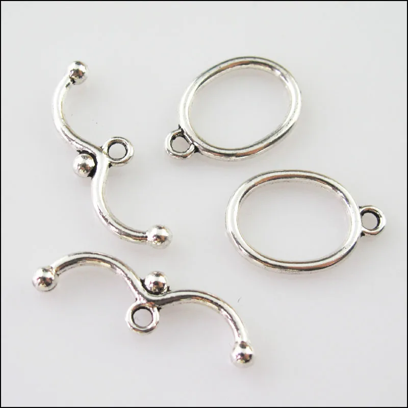 Мода в общей сложности 20 блоков из тибетского серебра и гладкий Овальный Круглый