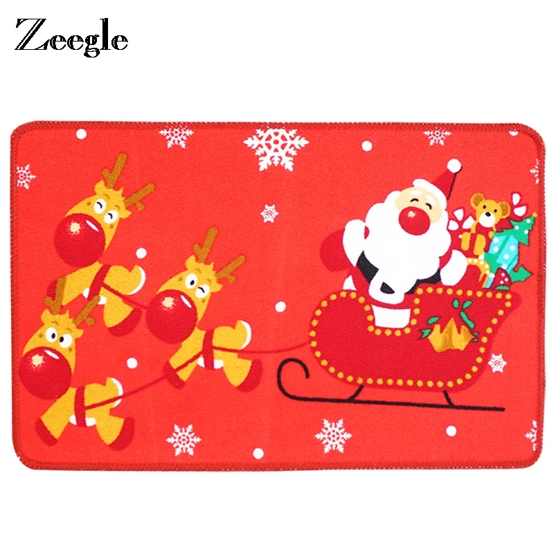 Рождественский декоративный коврик Zeegle для входной двери водопоглощающие