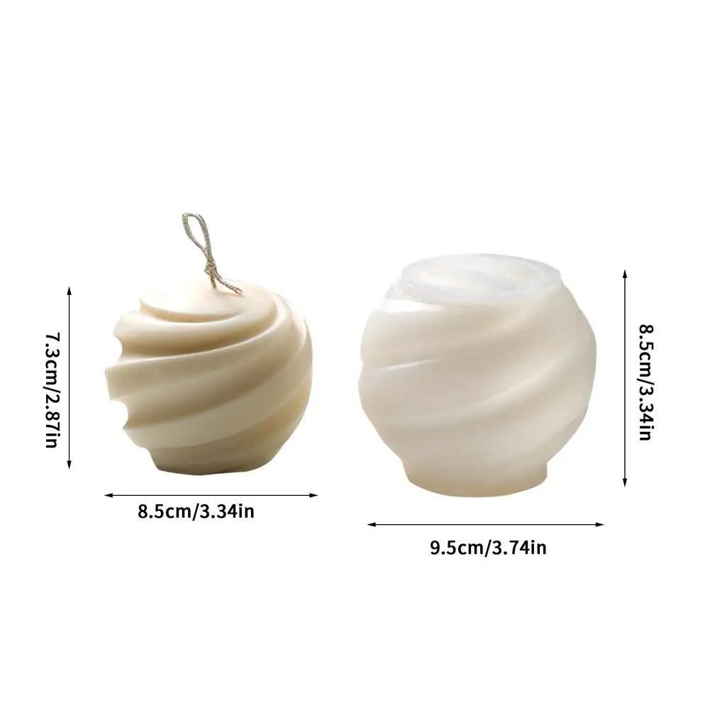 

Spiral ball Candle Mold DIY silicone Wax Soap Making tool home room desktop decoration Spiral Ball Shape aroma Candle mould
