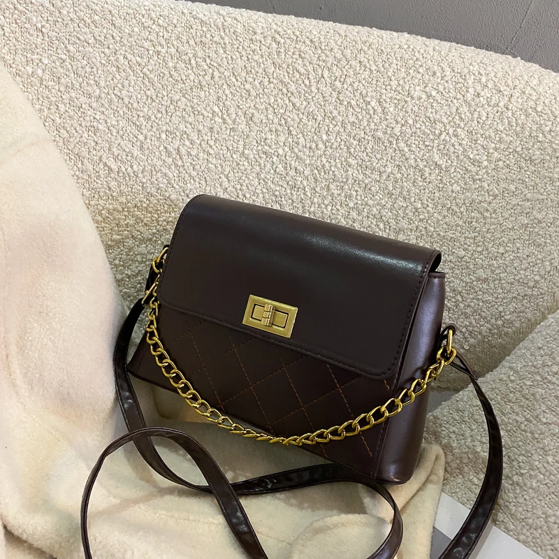 

New Woman Shoulder Bag Fashionable Simple Chain Messenger Bag High Quality Luxury Designer Handbag 2021 New Female Underarm Bag