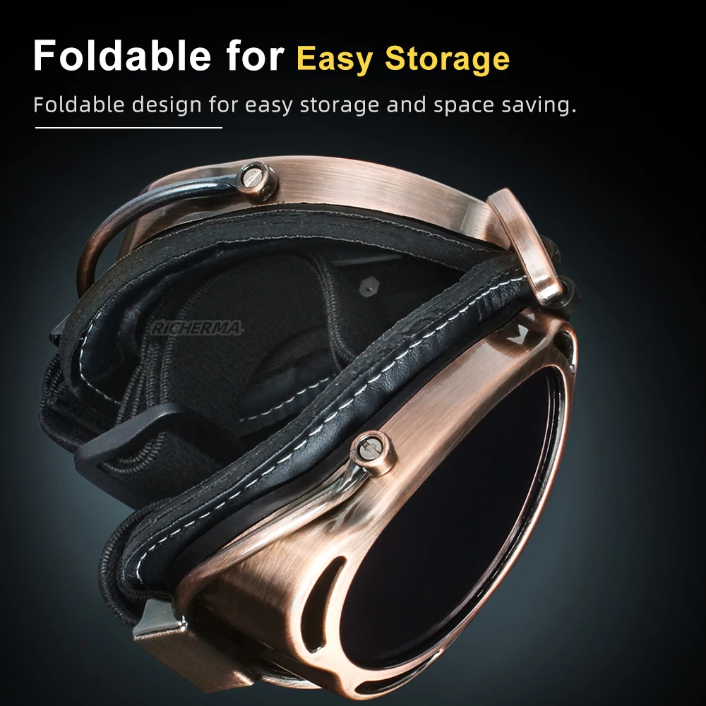 Мужские и женские очки для мотокросса в стиле стимпанк винтажные мотоциклетные