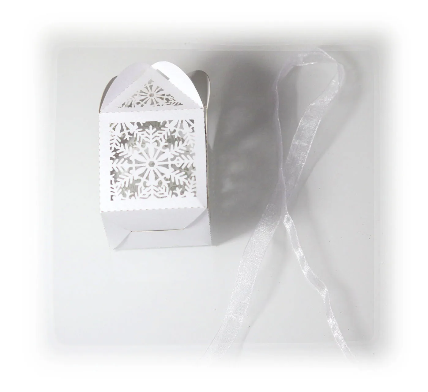 Полый Рождественский Конфета Снежинка коробка с лентой шоколад Свадебная