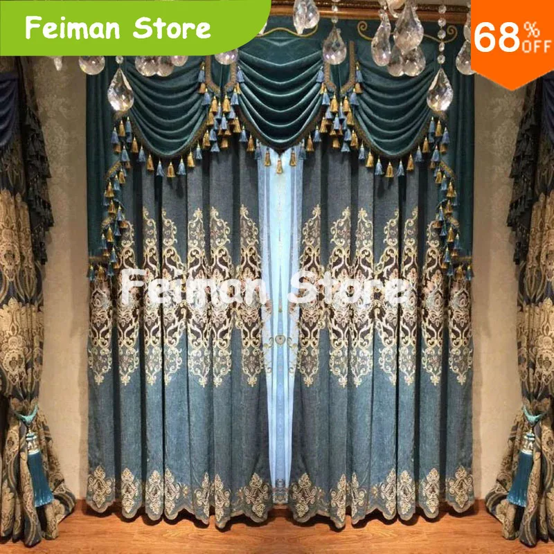 Лучшая Красивая занавеска украшения зеленый синий полис бренд драпировка