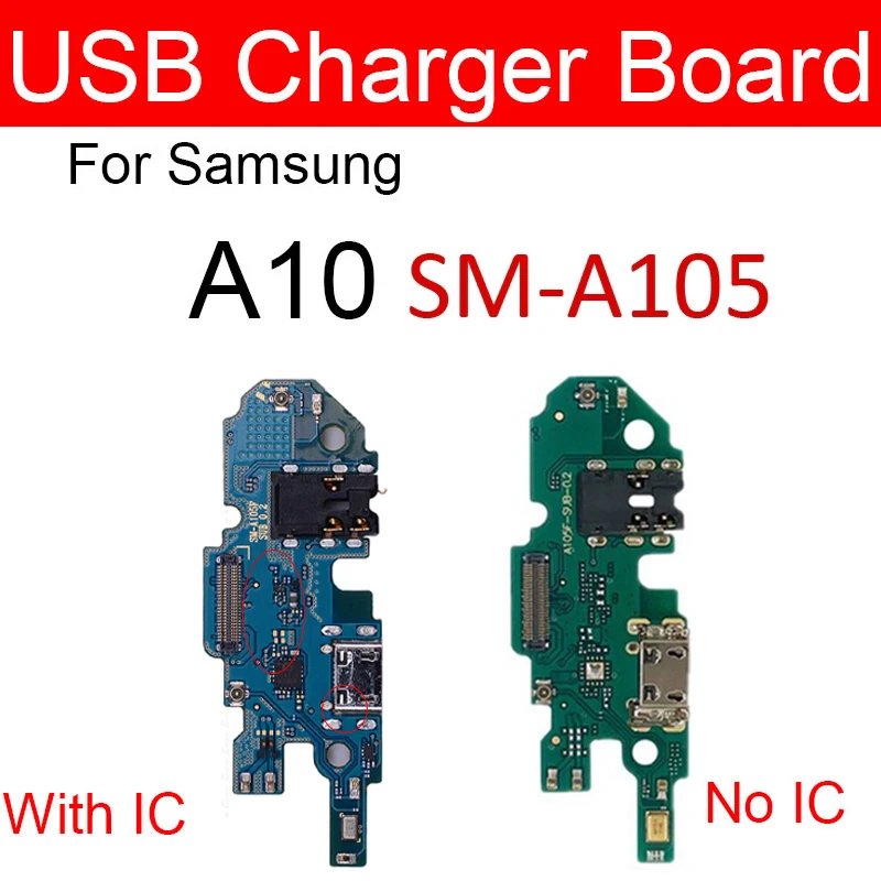 Зарядное устройство USB Джек док-плата для Samsung Galaxy A10 SM-A105FD A105FD зарядный порт модуль Usb разъем порт плата замена