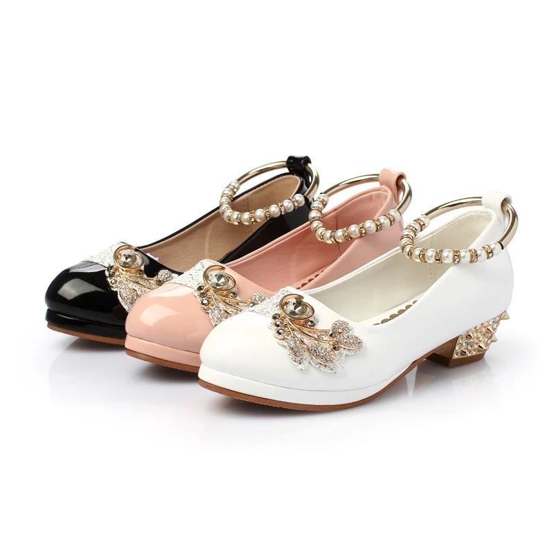 Обувь для девочек 2019 весеннее платье принцессы черно белые вечерние официальные