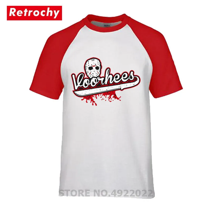 Crazy Horror Killer Jason Voorhees футболка для мужчин на заказ Friday the 13th Tees The Massacre Machine Camp Crystal Lake