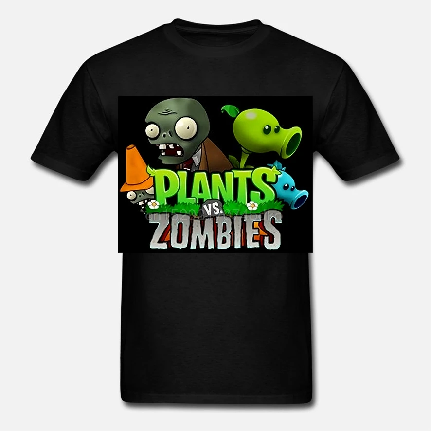 Мужская футболка из органического хлопка Растения против плакат с зомби О