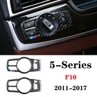Стайлинг автомобиля из углеродного волокна, крышка переключателя фары, отделка, наклейка, аксессуары для BMW 5 серии F10 2011-2017