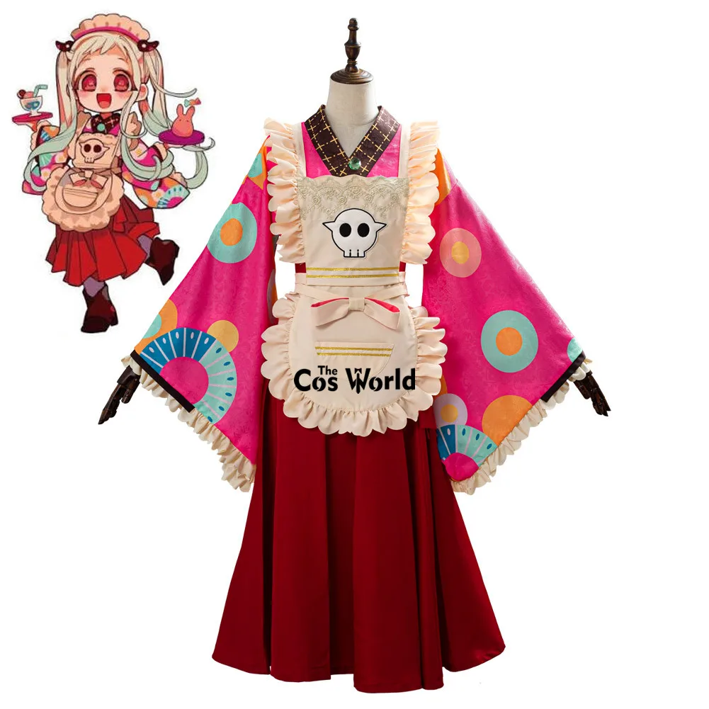 Костюм для унитаза Jibaku Shounen Hanako Kun Yashiro Nene Kimono Yukata Maid костюм костюмированной