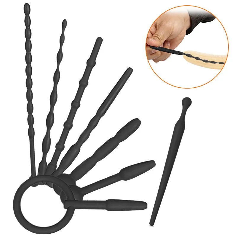 Пробка для пениса секс игрушки мужчин геев уретральный штекер из силикона