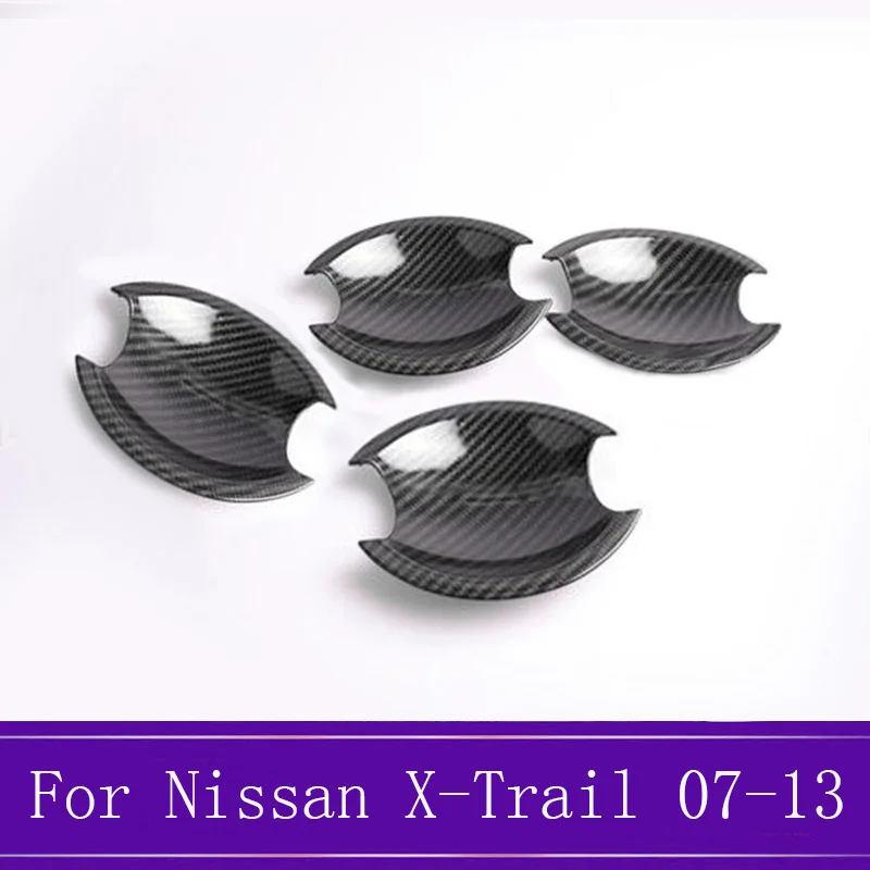 4/8 шт. ABS углеродного волокна дверная ручка Кепки крышка/внутренний и внешний