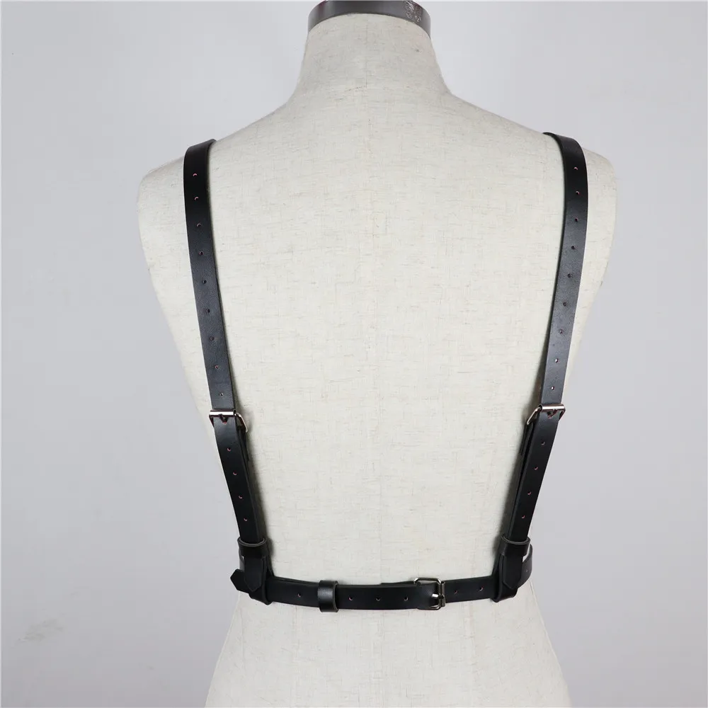 

2021 Sexy Vrouwen Lederen Harnas Body Bondage Zwart Riemen Ring Billen Dij Gothic Kousenband Beha Jarretel Erotische Kleding