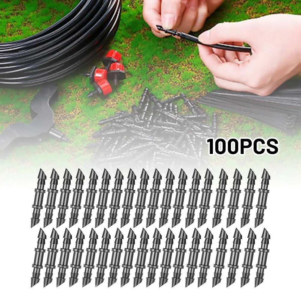 

100pcs 1/4 Inch Straight Barbed Connectors Fitting Drip Irrigation Connectors Garden Irrigation Pipe Accessories Wholesale