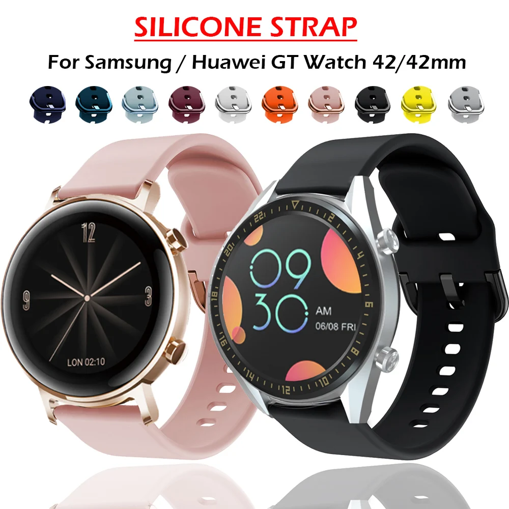 Ремешок силиконовый для наручных часов Huawei Watch GT2 GT 2 2e GT3 42 мм 46 браслет смарт-часов