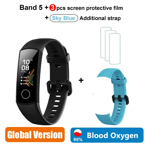 Black add strap Huawei Honor Band 4 умный Браслет 50 м водостойкий фитнес-трекер сенсорный экран пульсометр дисплей вызов сообщение Показать - Цвет: Black add strap