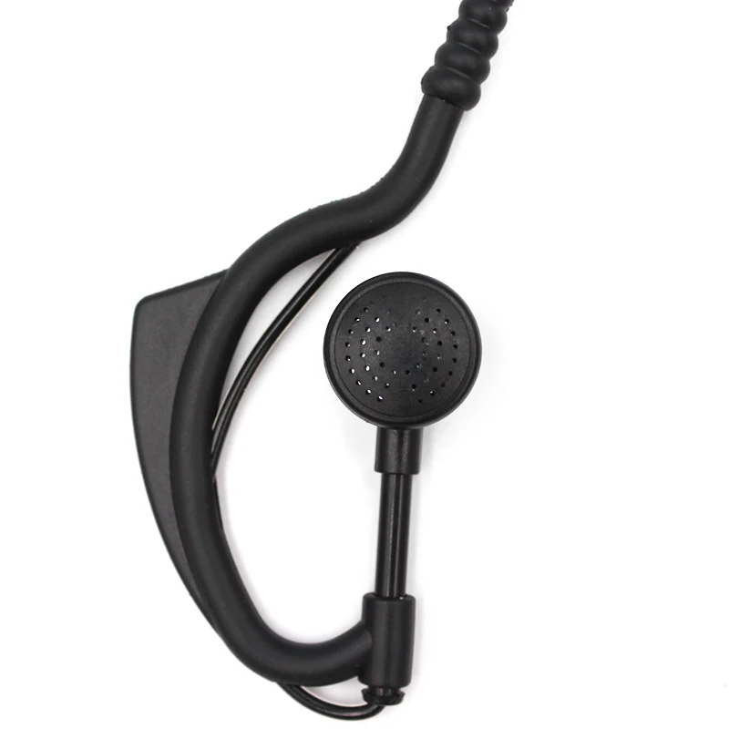 

2-pin Fin G Shape Earpiece PTT Mic Headset Walky Talky Earphone Headphone for Kenwood Puxing Wouxun Baofeng 888s Two Way Radio