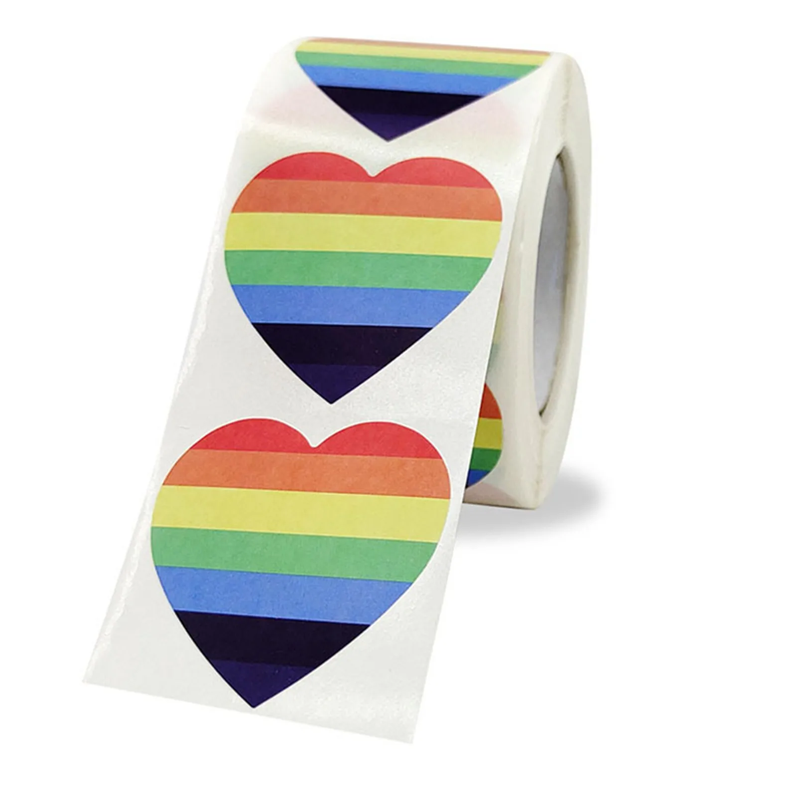 500 шт нетрадиционной Стикеры s Любовь Радуга любящее сердце наклейка для выпечки 1