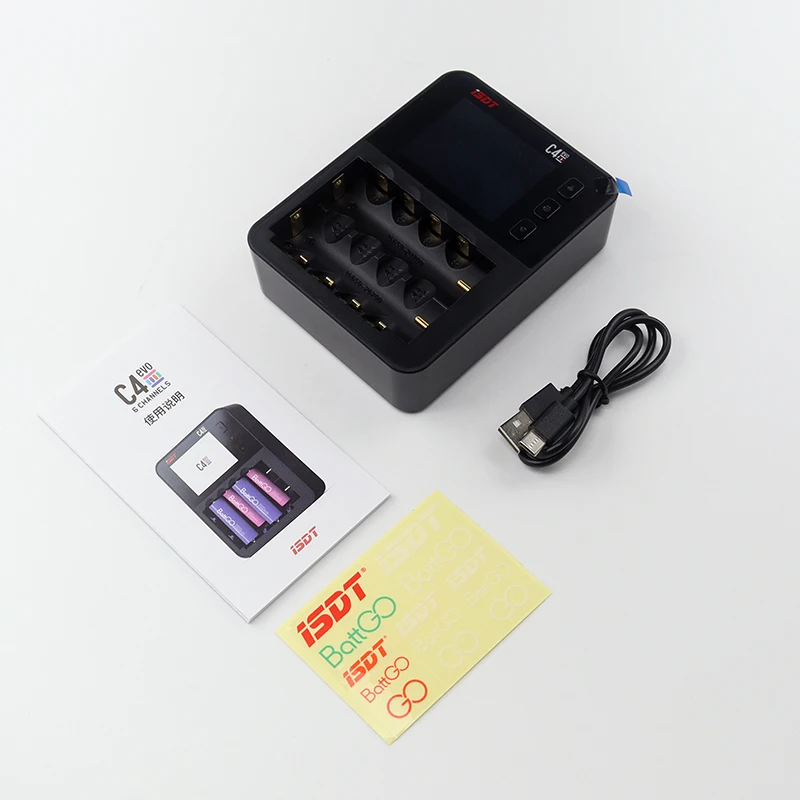 Новое умное зарядное устройство ISDT C4 EVO с USB выходом для литий-ионных батарей 18650