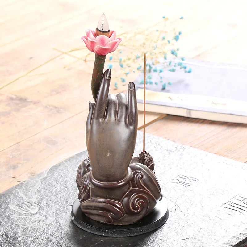 Китайская традиционная керамическая фиолетовая глина ладонь гора лотос