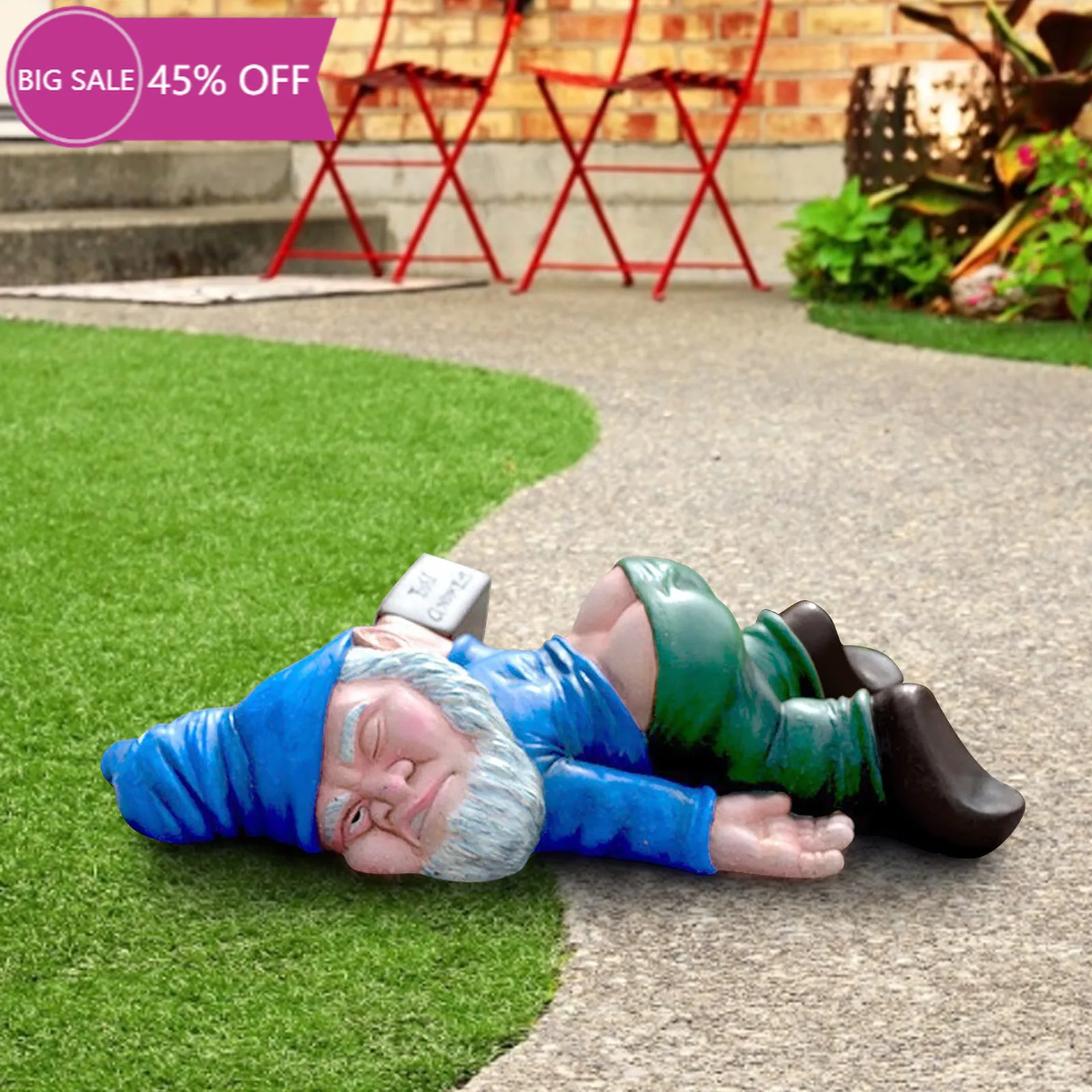 

Funny Mini Drunk Dwarf Decor Innovative Garden Yard Resin Gnome Dwarfs Statue Sculpture Decoration Garden Desktop Ornaments Gift