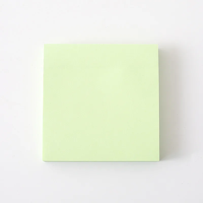 Large green Kawaii Канцелярские товары 100 сплошной цвет post-it Примечания два размера большой квадратный самоклеющиеся удобные наклейки студенческие канцелярские принадлежности - Цвет: Large green