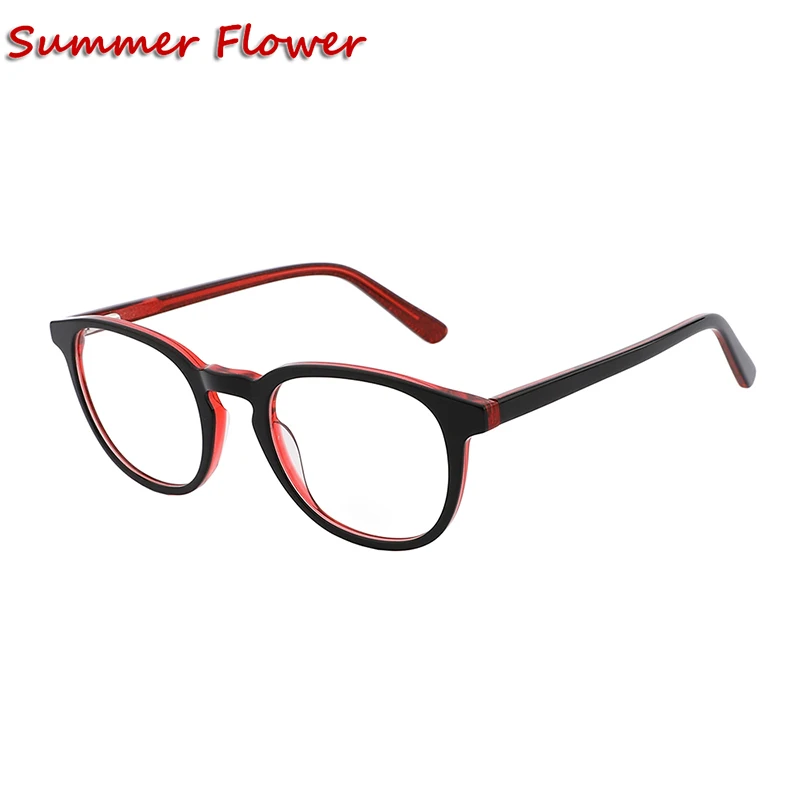 

Acetate Round Prescription Glasses Frame Spring Hinge Men Optical Rim Women Optical Spectacle