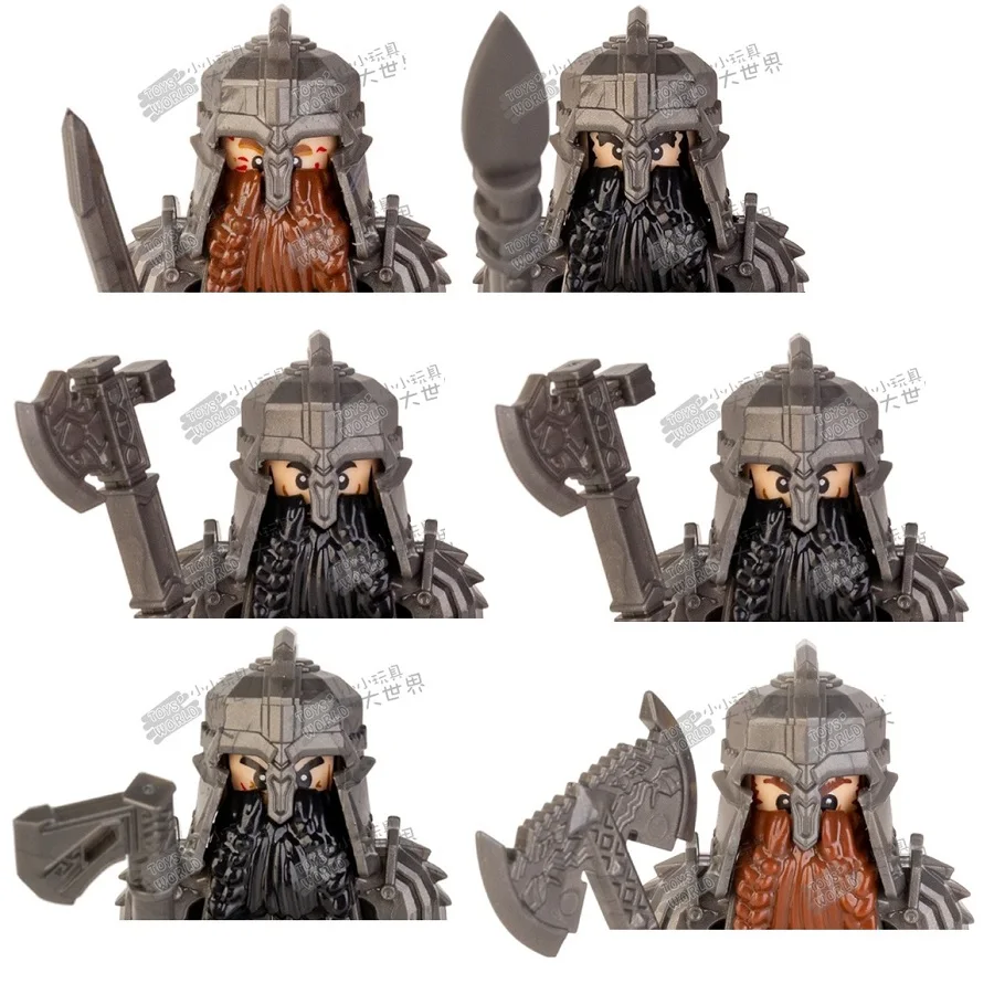 The Hobbits Властелин колец карликовый Gimli Azog копье меч Молот война топор воин солдат