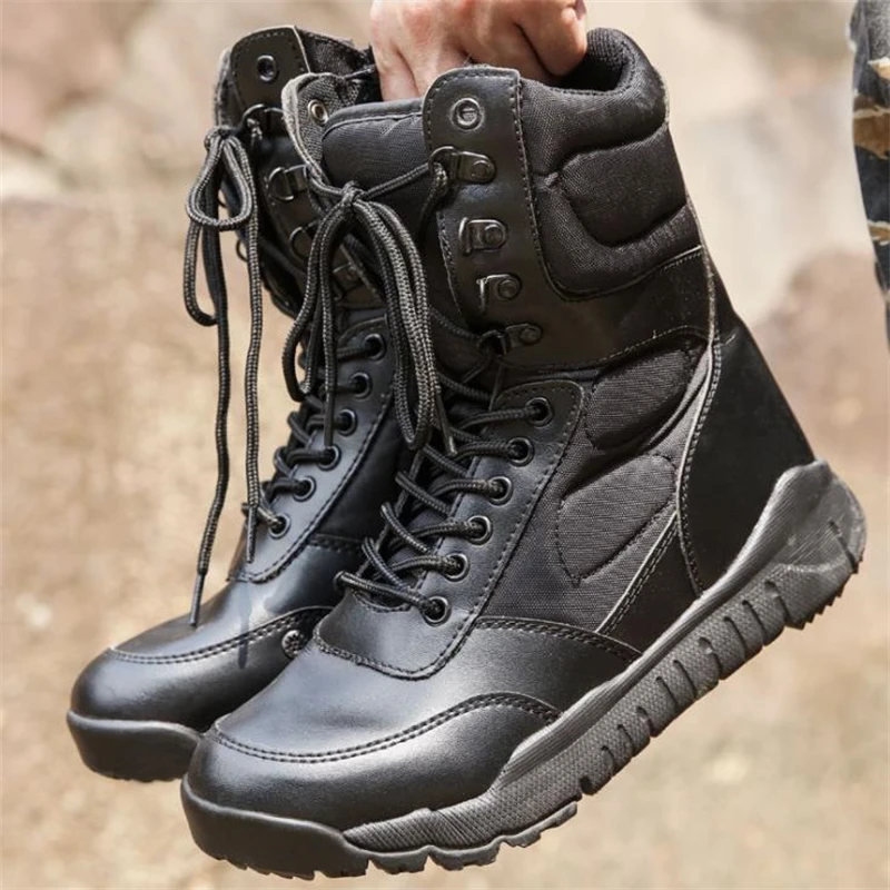 Мужские походные ботинки легкие дышащие тактические боевые ботильоны для отдыха