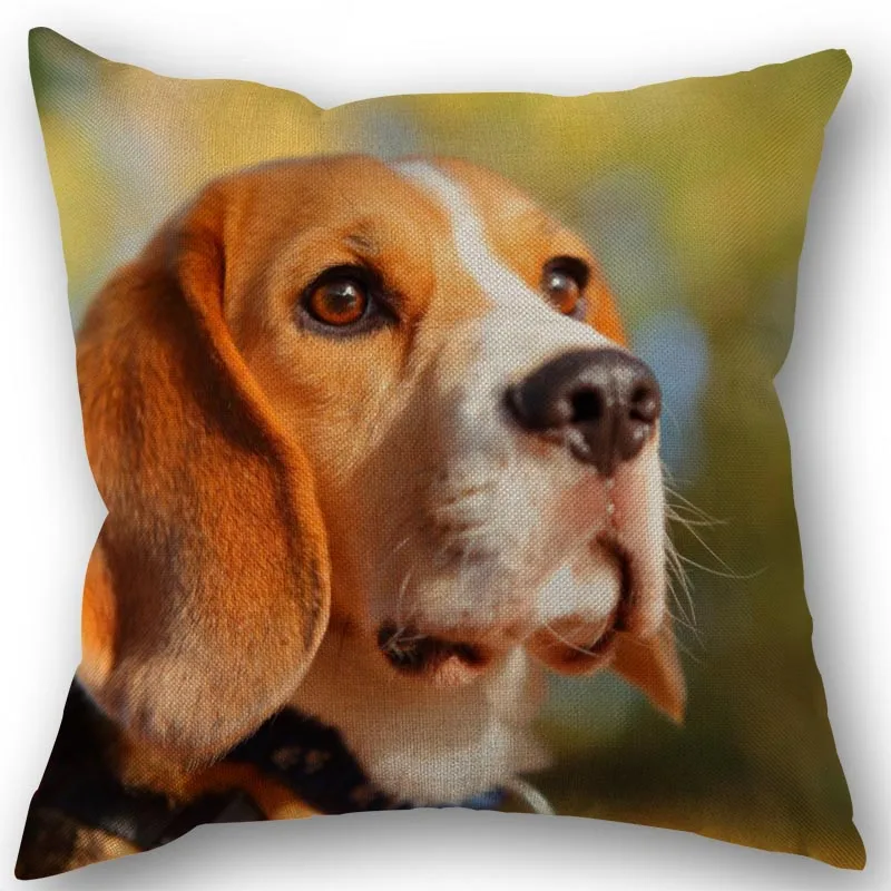Красивая наволочка с изображением животных собаки хлопчатобумажная льняная