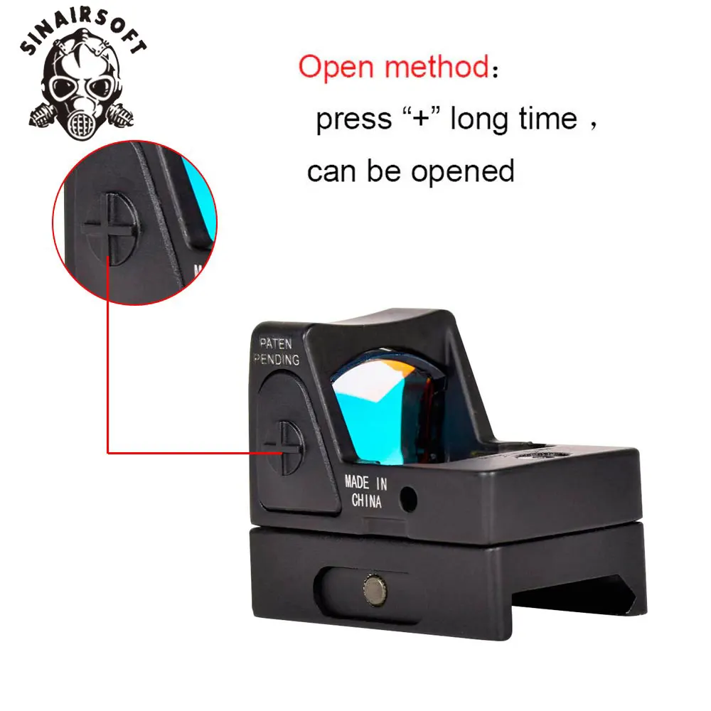 SINAIRSOFT мини RMR Red Dot прицел Тактический Регулируемый для страйкбола охоты | Спорт и
