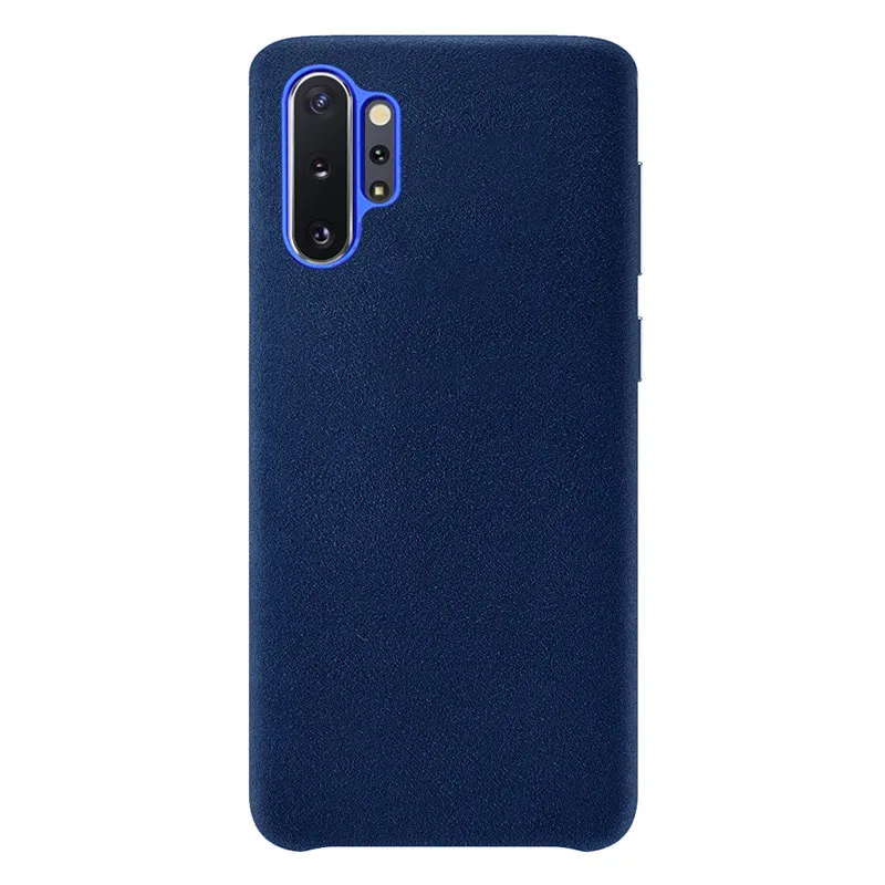Синий Для samsung Galaxy Note 10 Plus чехол из натуральной замши защитный чехол для samsung Note 10 9 S9 S10 Plus S10e чехол - Цвет: Синий