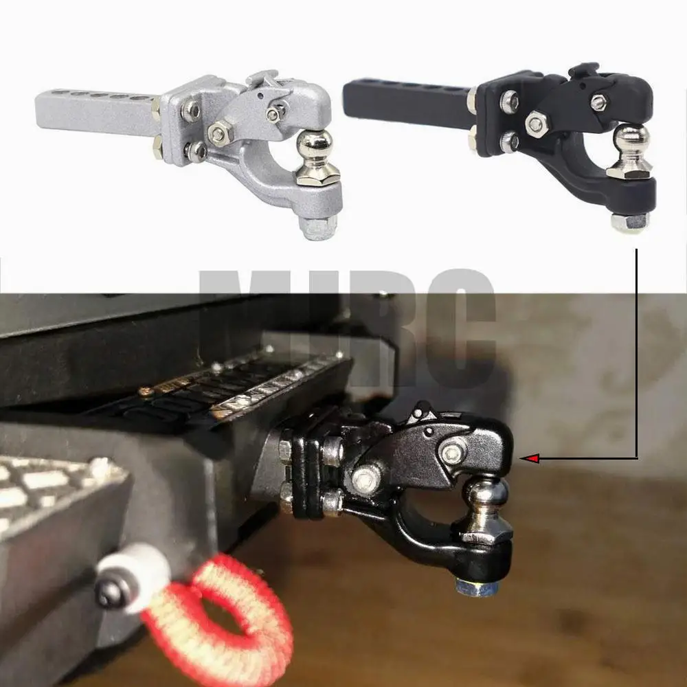 

RC Car Metal Tow Hook Drop Hitch Receiver Trailer Hook for Trax For TRX4 For TRX-4 Axial SCX10 90046 90047 1/10 RC Climbing Craw