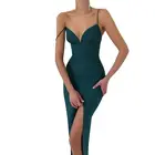 Летние модные элегантные платья для женщин однотонные красные черные сексуальные облегающие вечерние платья Женская одежда Бесплатная доставка в Бразилию