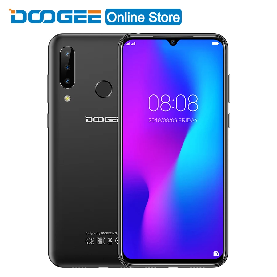 DOOGEE Y8 Plus MTK6761, 3 ГБ ОЗУ, 32 Гб ПЗУ, 4000 мА/ч, Android 9,0, FDD LTE, 6,21 дюймов, 19:9, экран капли воды, смартфон, две sim-карты, 13,0 МП