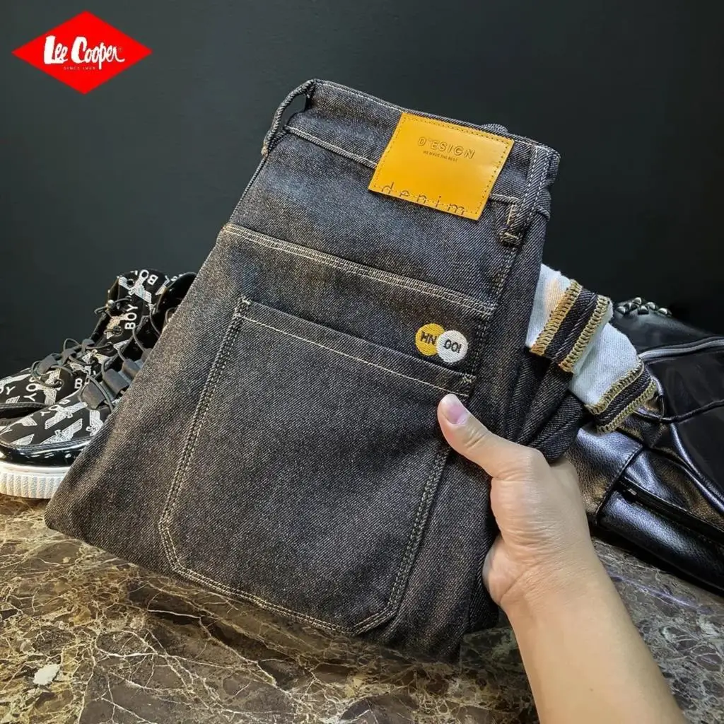 

Джинсы мужские стрейчевые, модные брюки из денима стрейч, в деловом стиле, черные, батальных размеров, весна-осень