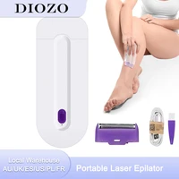 diozo portable laser epilator usb rechargeable body facial leg epilator painless sensor hair removal tool unisex