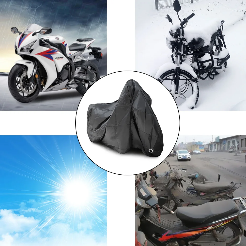 

Universal Motorcycle Rain Covers UV Protector Outdoor Bike All Season Waterproof Rain Dustproof Coat Covers M L XL 2XL 3XL 4XL