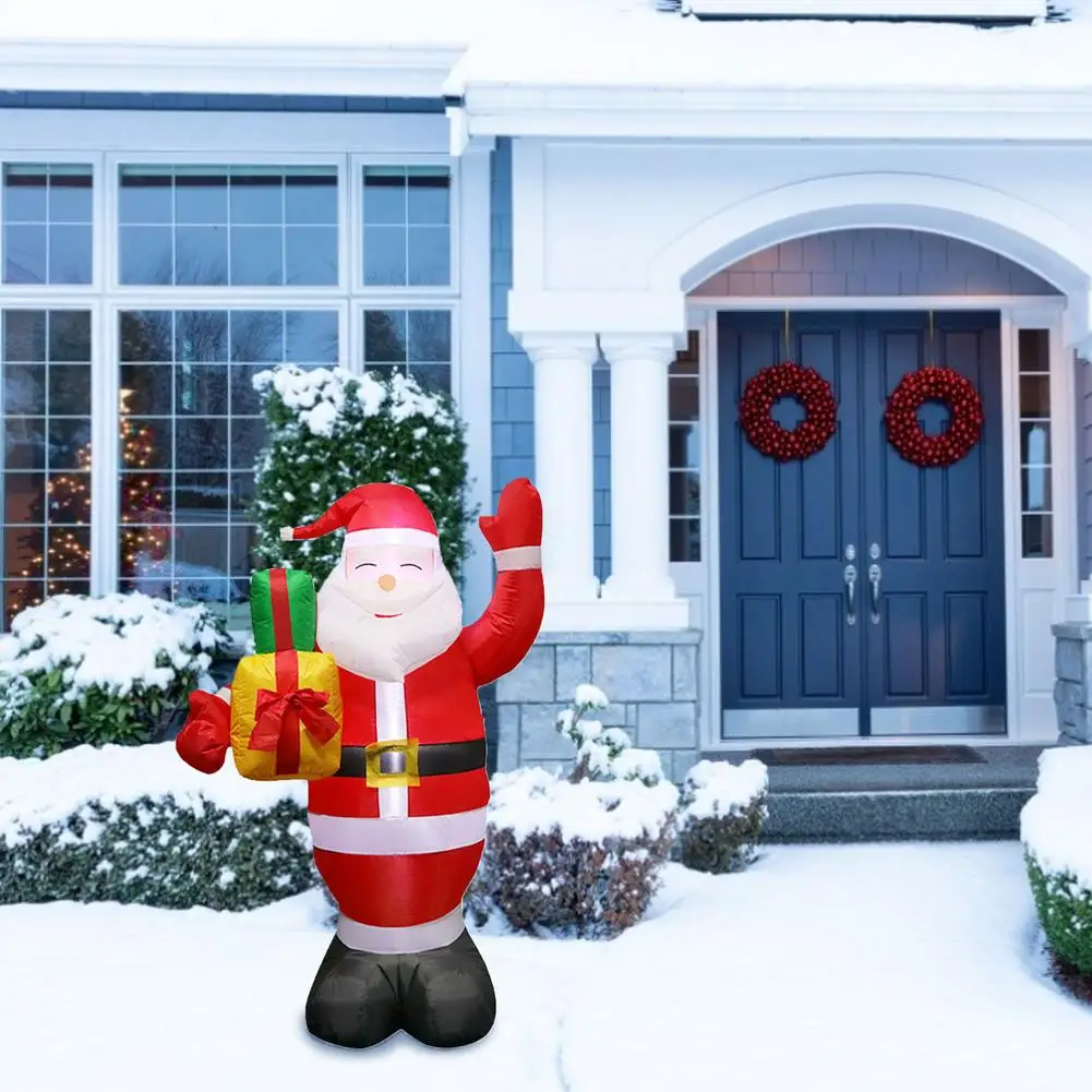 

2021 Merry Christmas Inflatables Santa Ornament Decoration LED Luminous Props For Outdoor 2022 New Year's Xmas Decorations