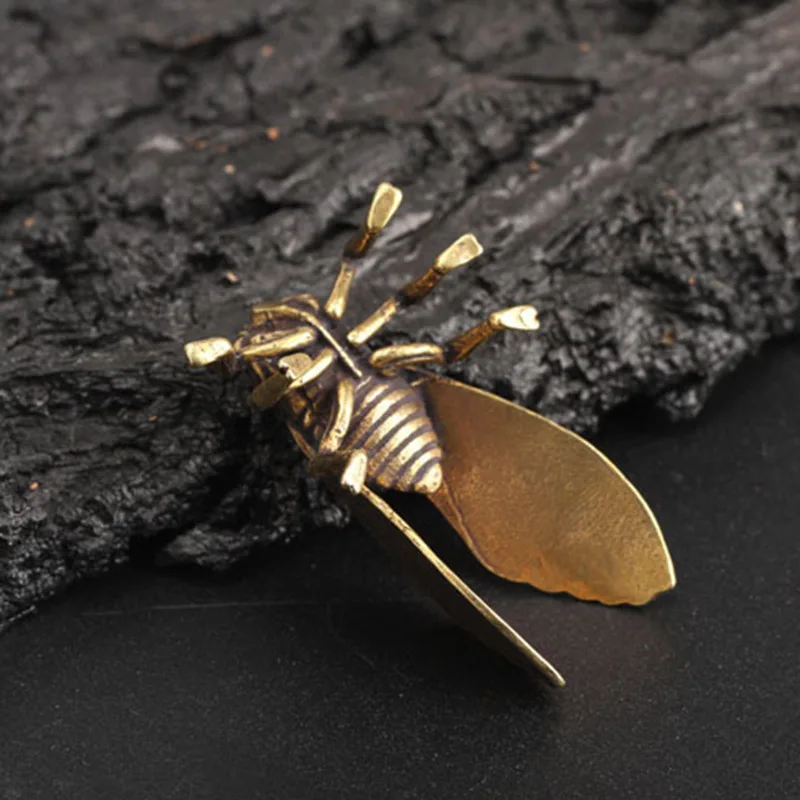 Антикварные медные фигурки цикады аксессуары для домашнего декора винтажные