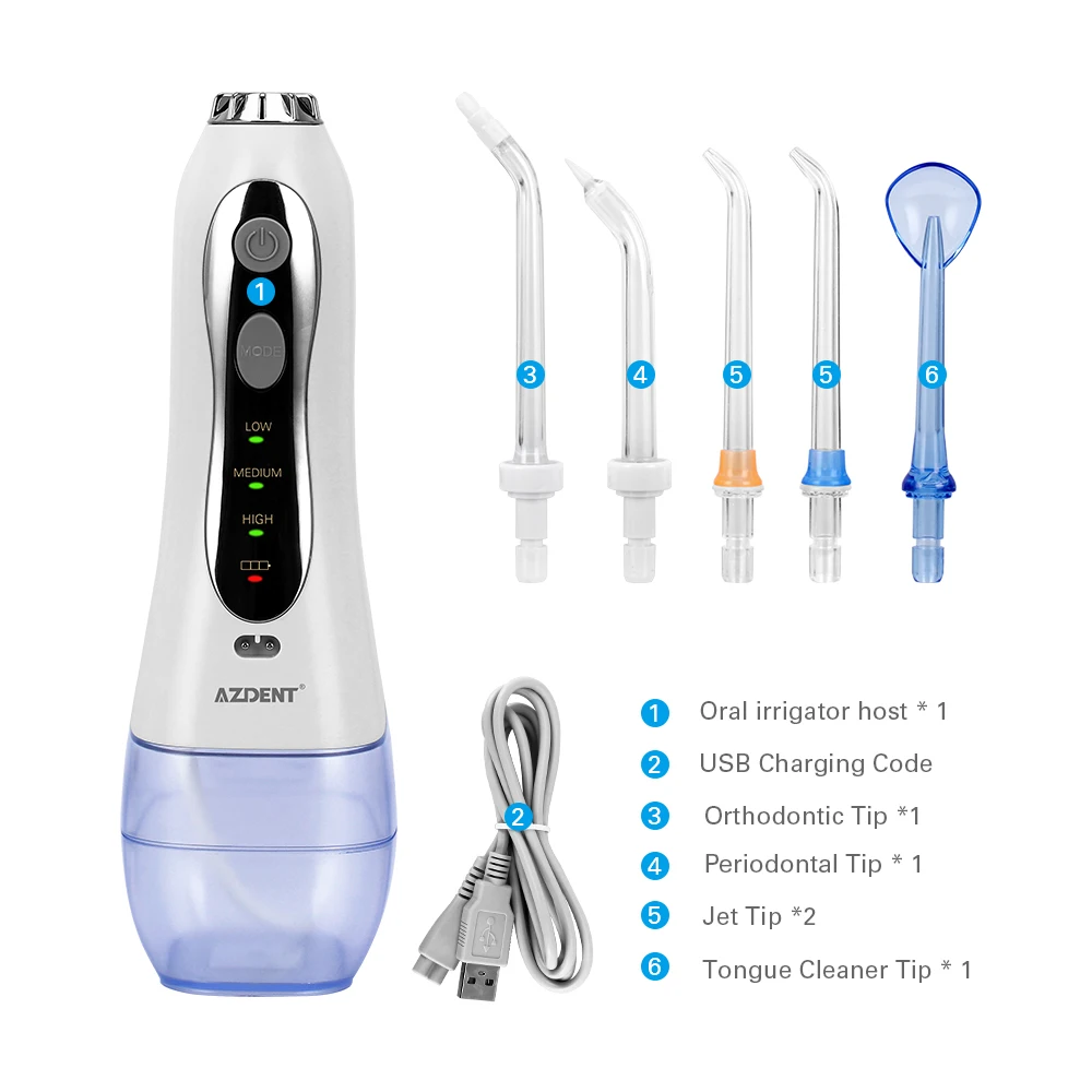 

Portable USB Oral Irrigator 300ml Cordless Rechargeable Dental Irrigator Water Dental Flosser Water Jet Powerful Teeth Cleaner