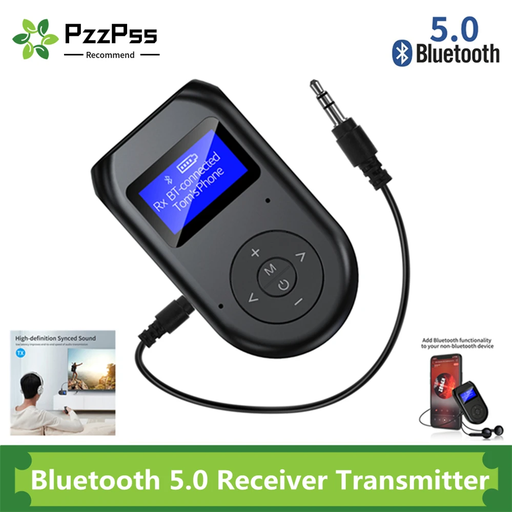 PzzPss Bluetooth передатчик и приемник 3 в 1 Беспроводной 5 0 адаптер с Экран дисплея