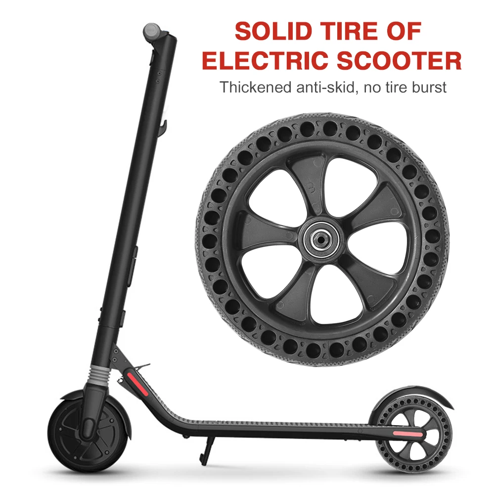 

Electric Scooter Solid Tires with Axle Shock Absorption Anti-Skid Scooter Hollow Vacuum Tyre Accessories for Kugoo S1 S2 S3 S4