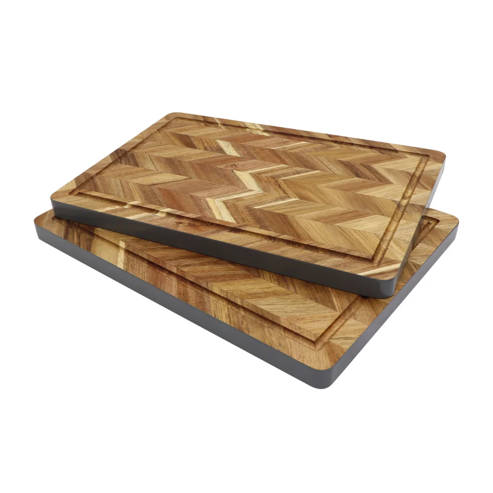 Jaswehome New Acacia Wood Cutting Board With Juice Groove Rectangle End Grain Chopping Serving Boards Kitchen Butcher Block | Дом и сад