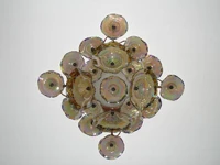 decorative colored glass leaf plates fashion murano glass decorative plates