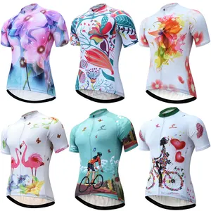 Women Cycling Jersey 2021 Breathable Cycling Clothing New Pro Team Wholesale Short Sleeve MTB Bike Jersey Shirt Maillot Ciclismo